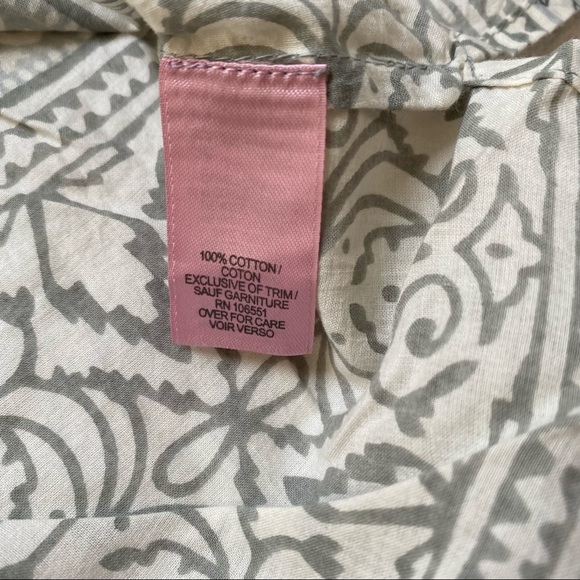 Calypso St. Barth Gray and White Swim Coverup Gently warn - Picture 6 of 10